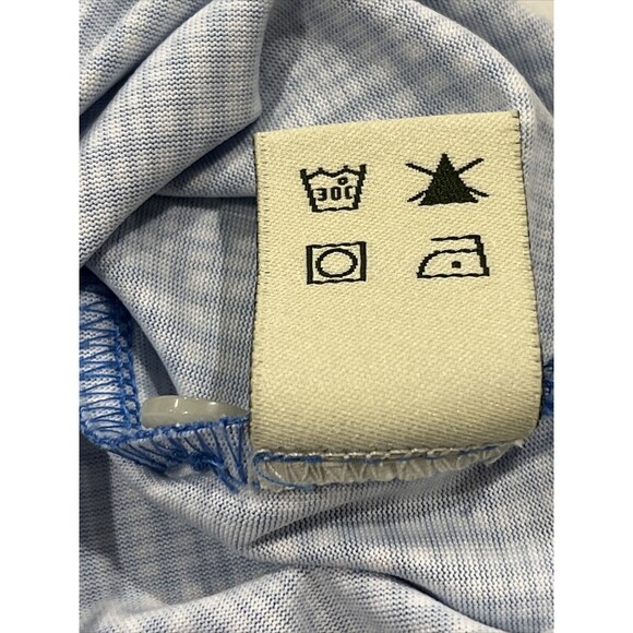 DONALD ROSS Mens Sz L Blue White Plaid Short Sleeve Golf Polo Shirt Nemacolin CC - Picture 9 of 9